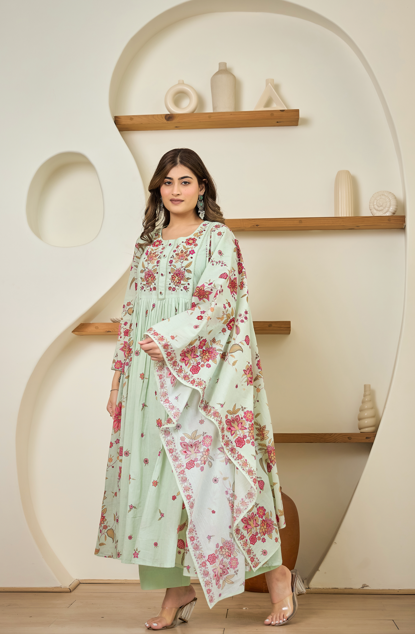 Fern Fantasy Cotton Suit Set