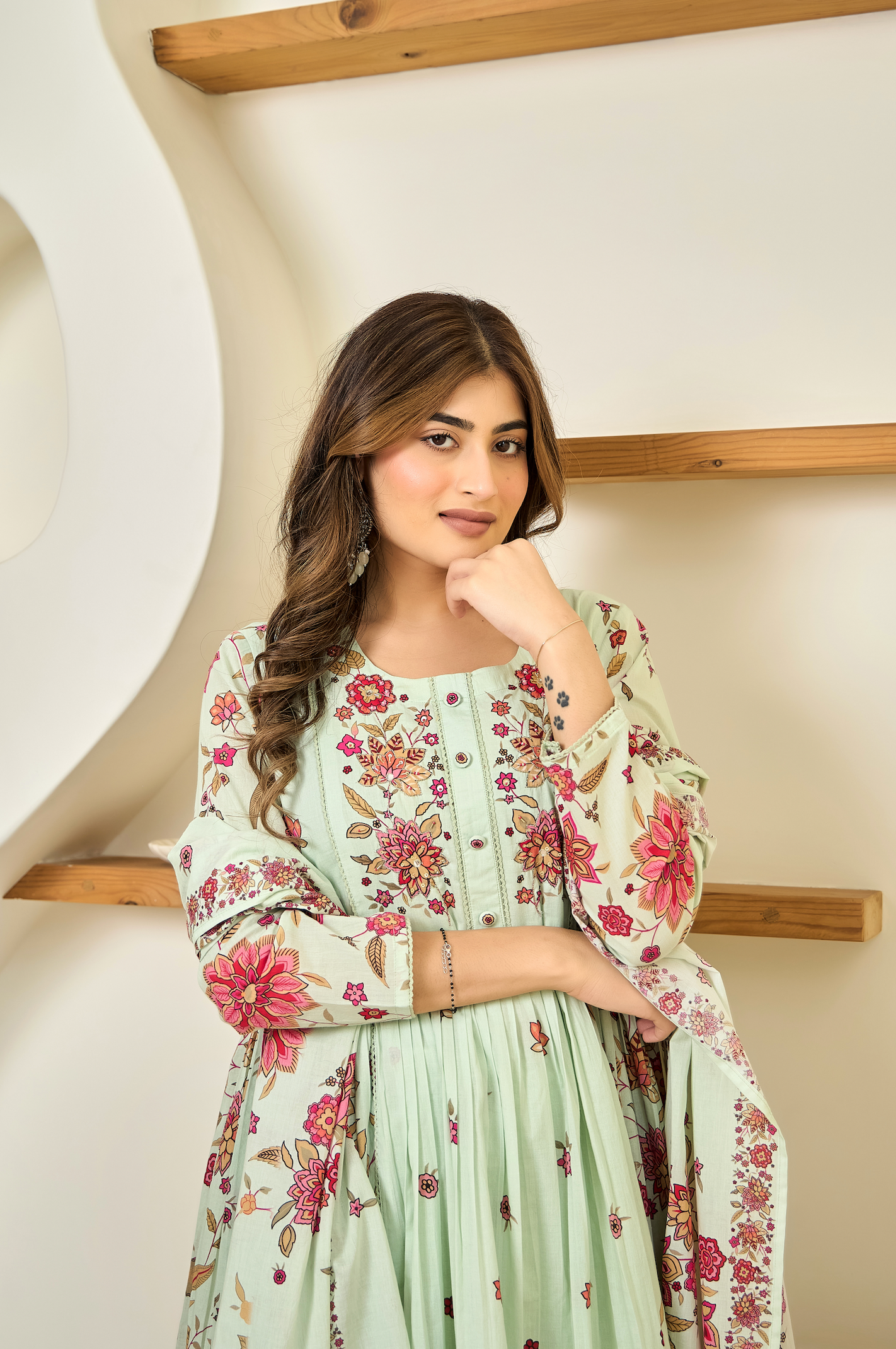 Fern Fantasy Cotton Suit Set