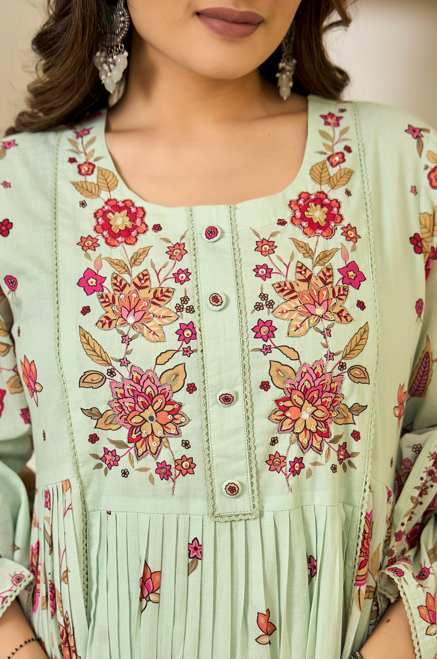 Fern Fantasy Cotton Suit Set