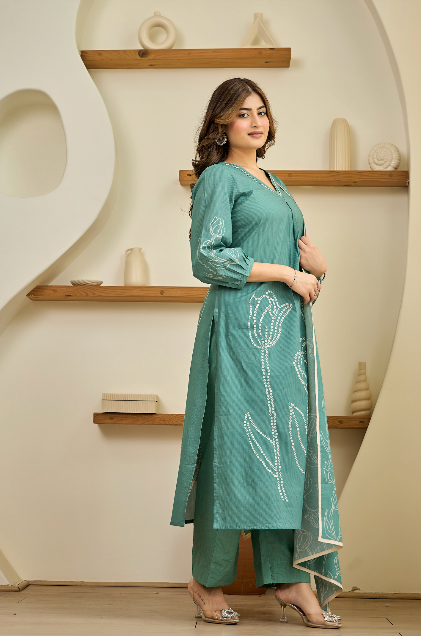 Teal Moss Suit Set