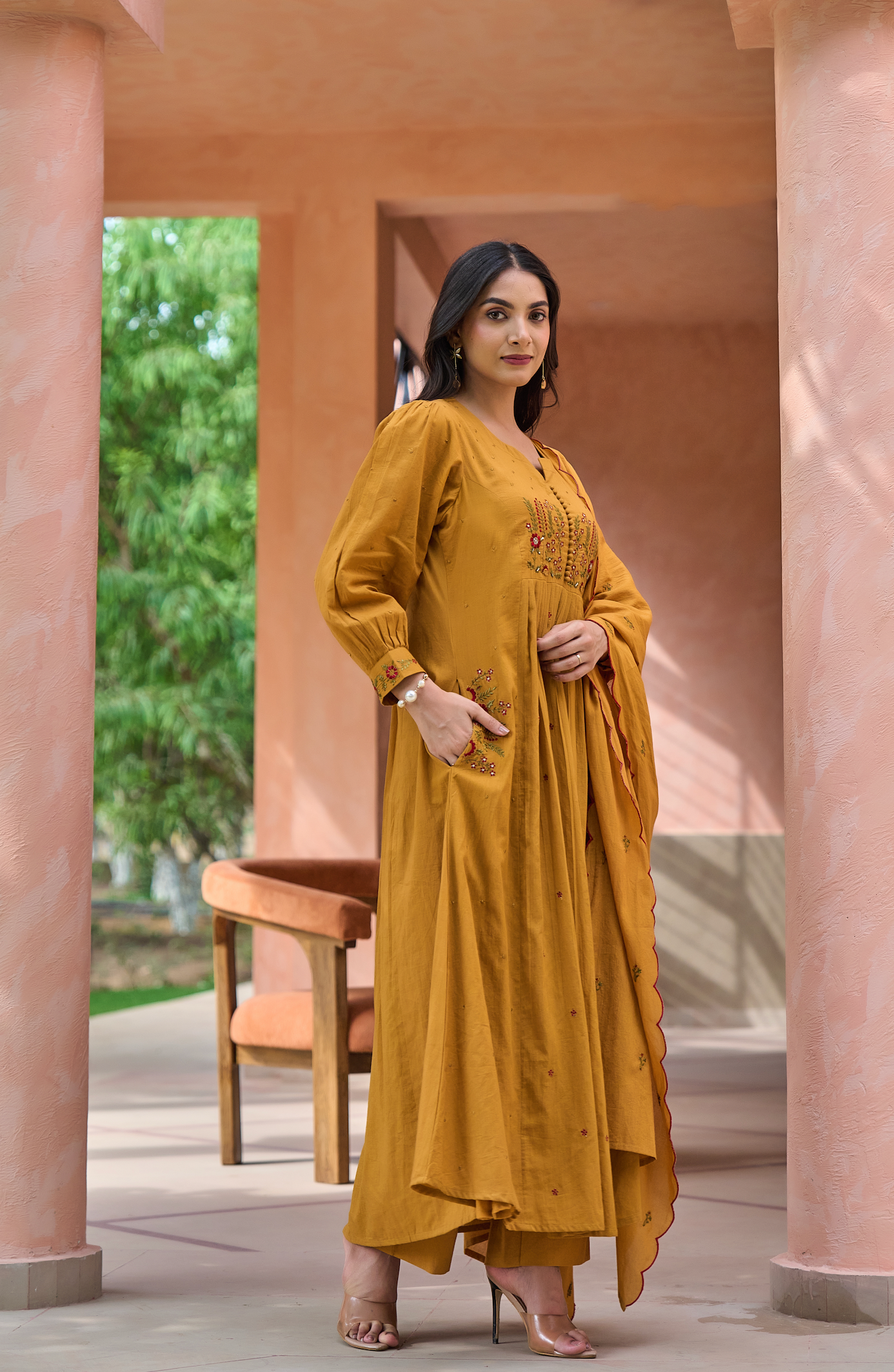 Warm Mustard Suit Set