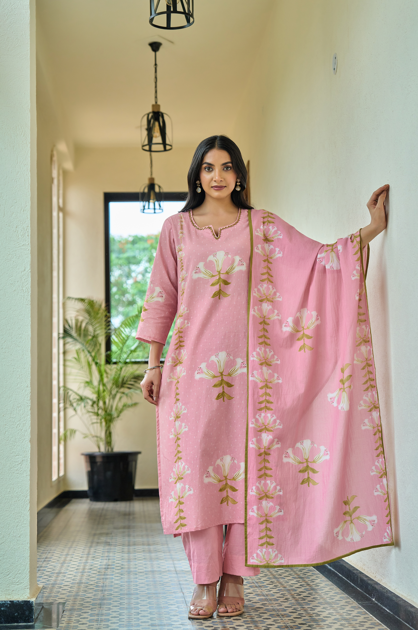 Blush Bloom Cotton Suit Set
