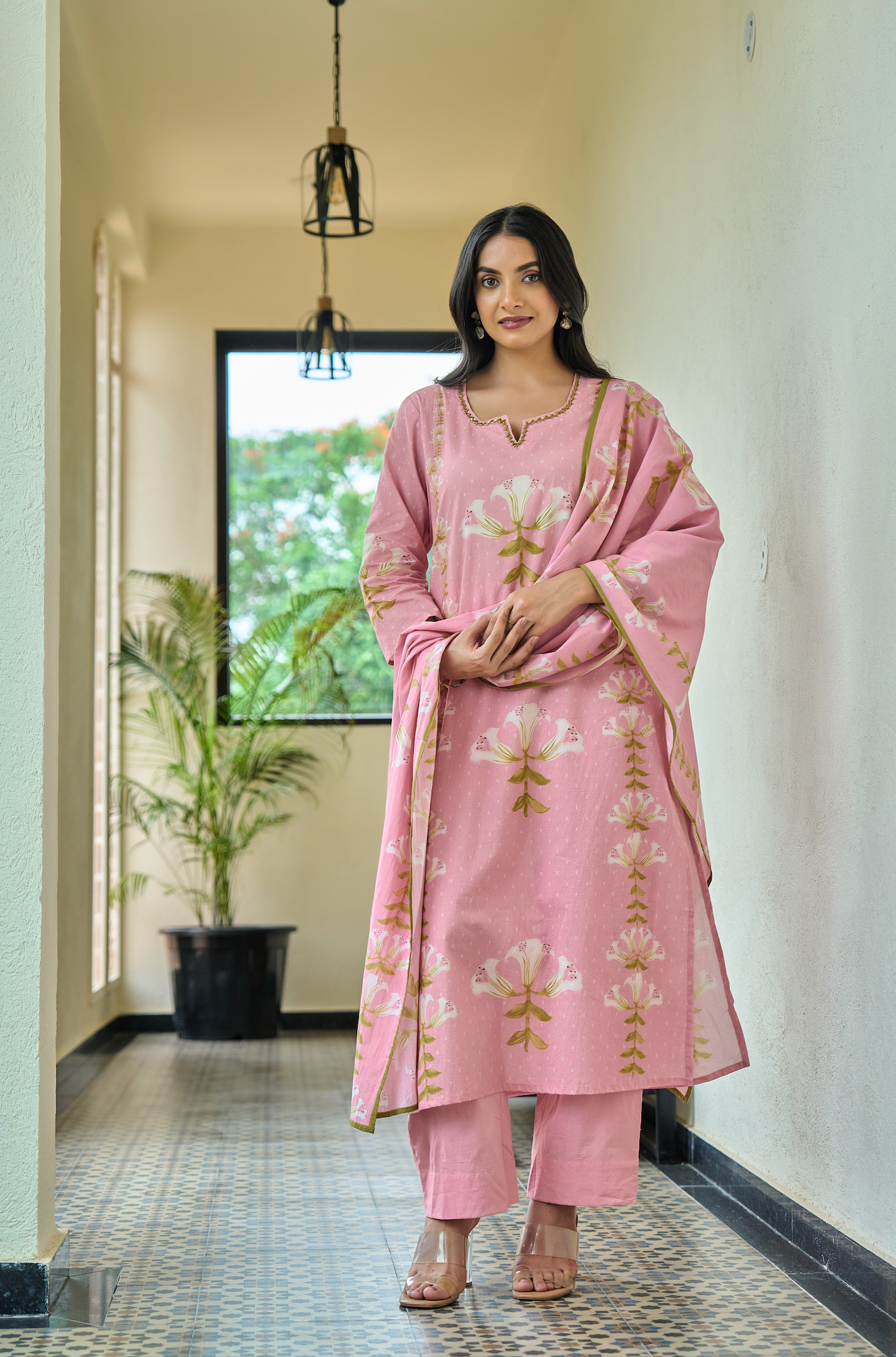 Blush Bloom Cotton Suit Set