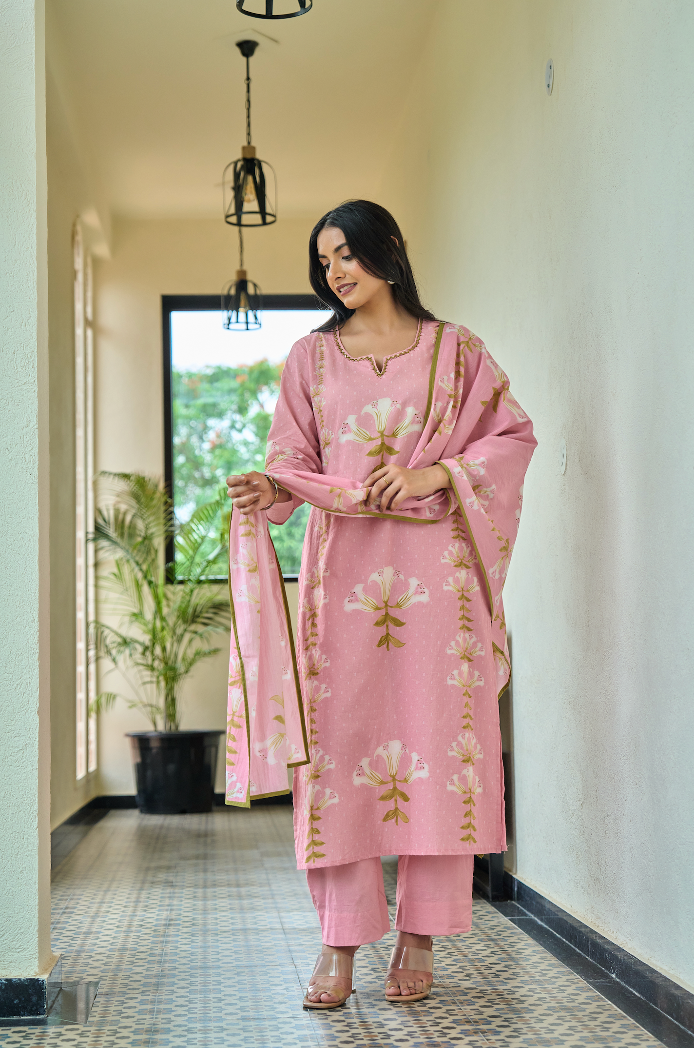 Blush Bloom Cotton Suit Set
