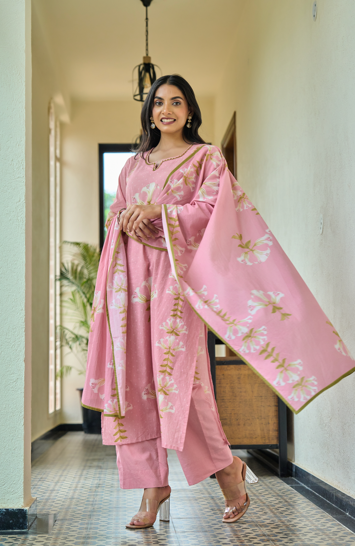 Blush Bloom Cotton Suit Set