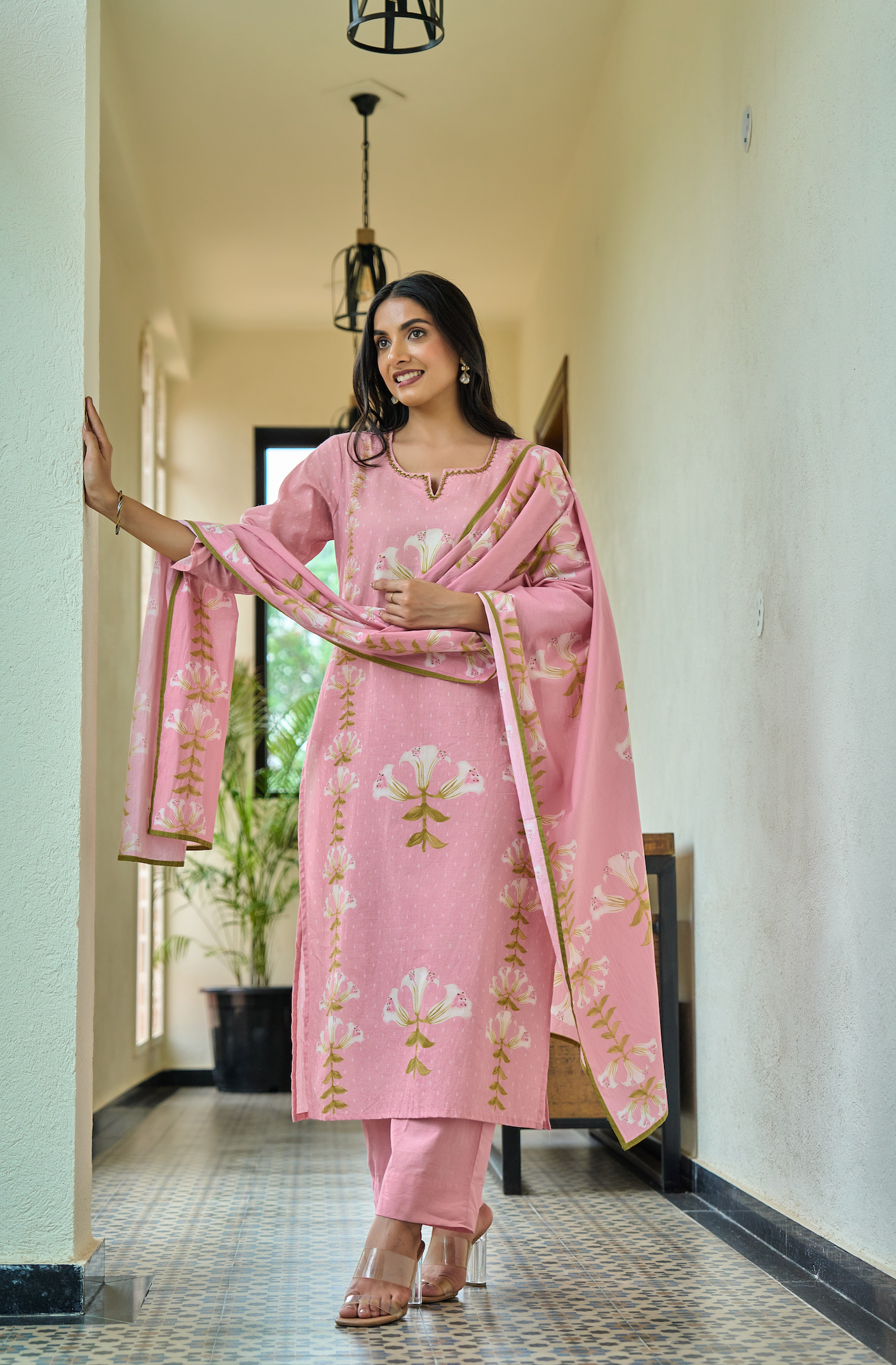 Blush Bloom Cotton Suit Set