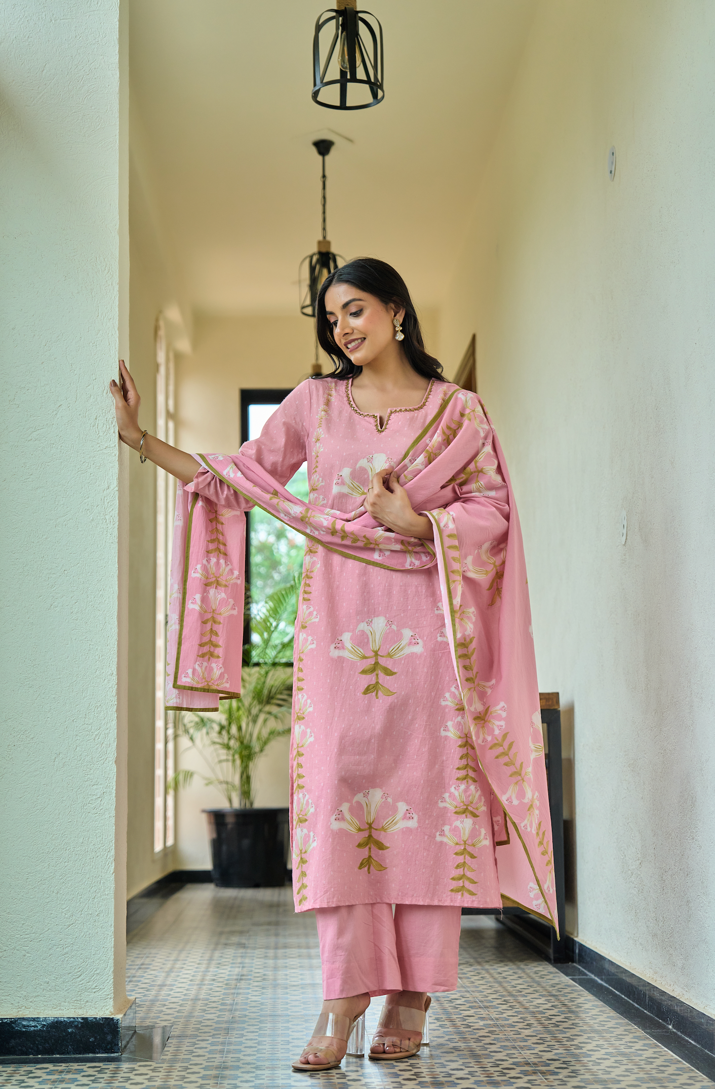 Blush Bloom Cotton Suit Set