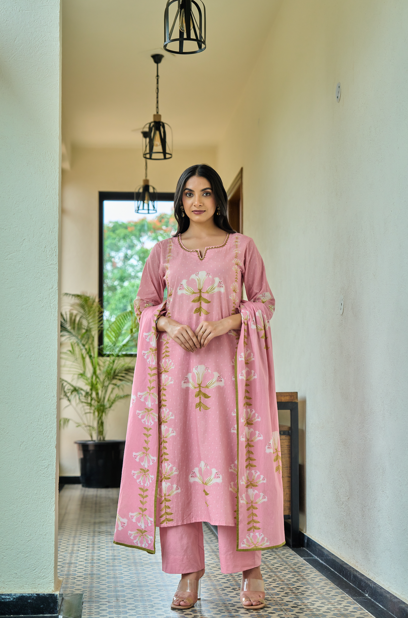 Blush Bloom Cotton Suit Set