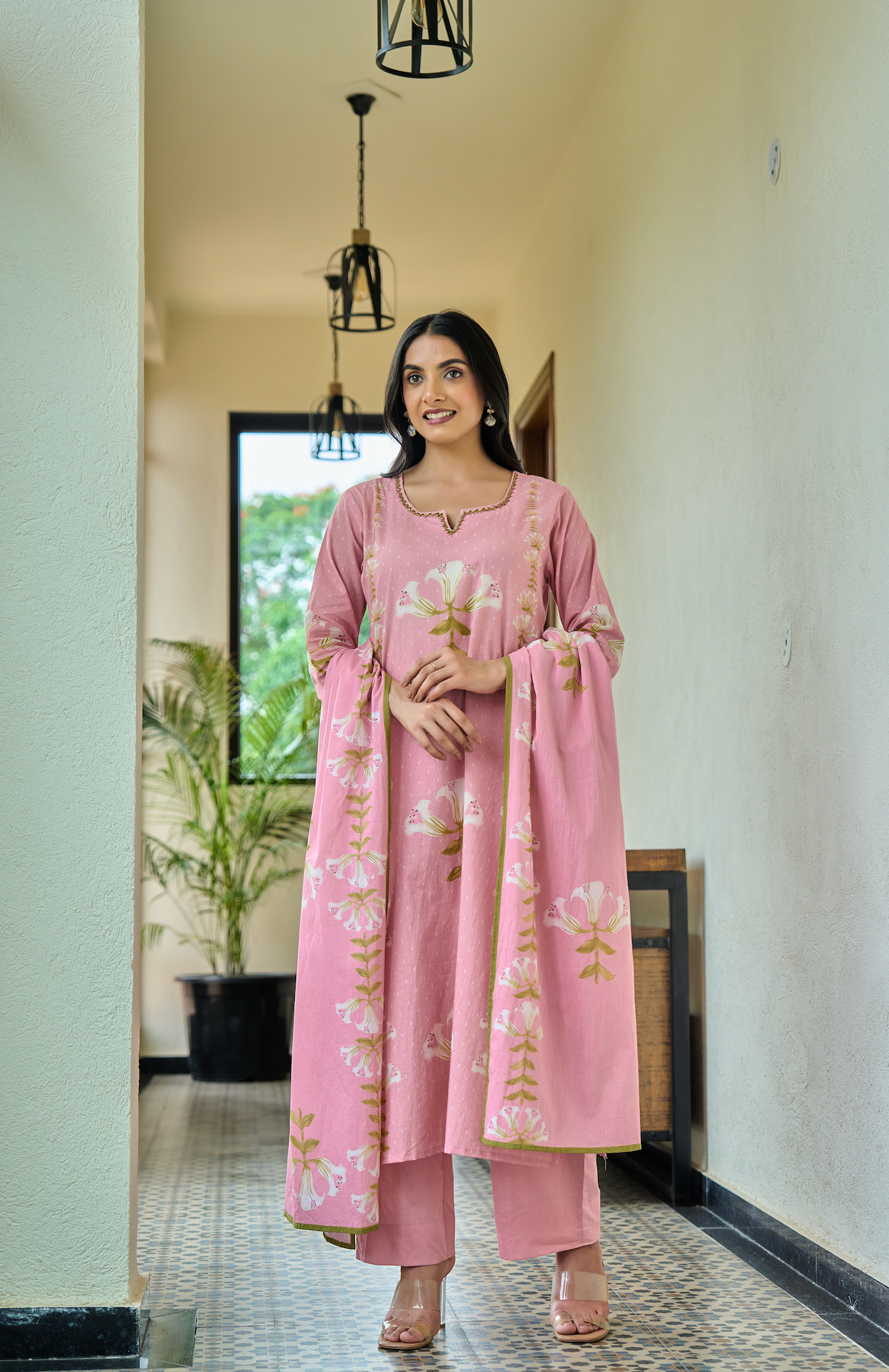 Blush Bloom Cotton Suit Set
