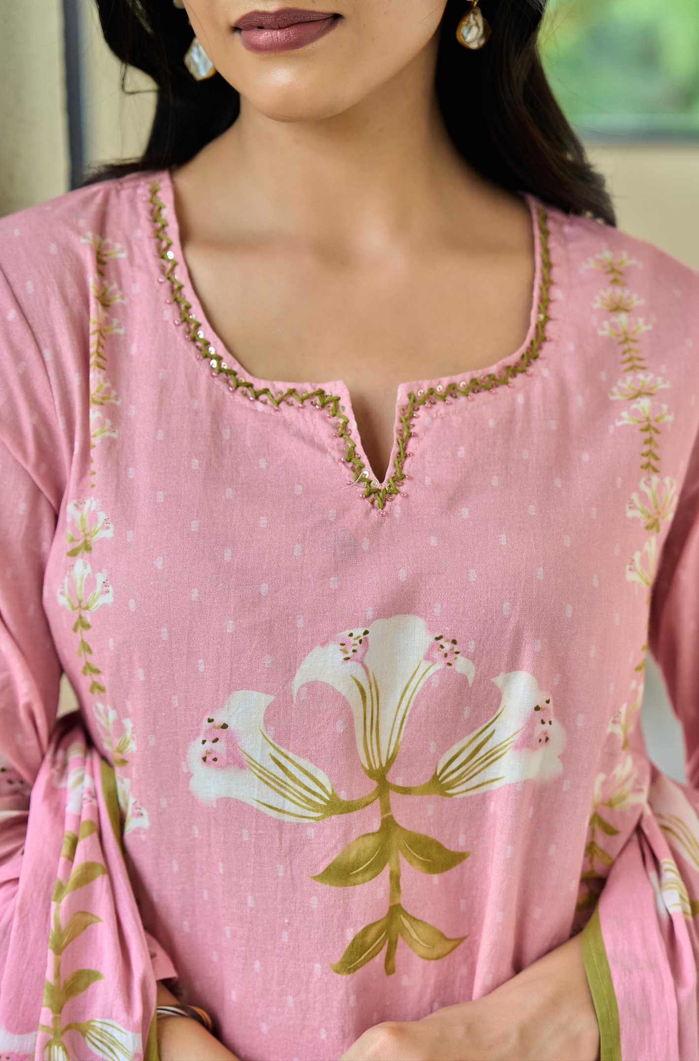 Blush Bloom Cotton Suit Set