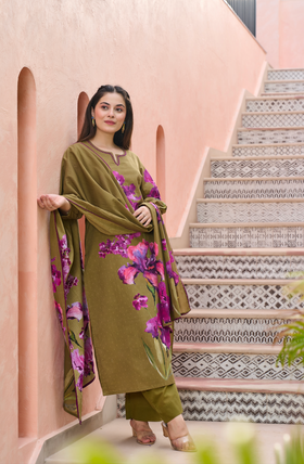 Petal Olive Suit Set