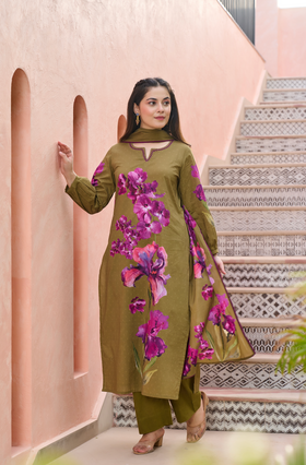 Petal Olive Suit Set