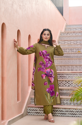 Petal Olive Suit Set