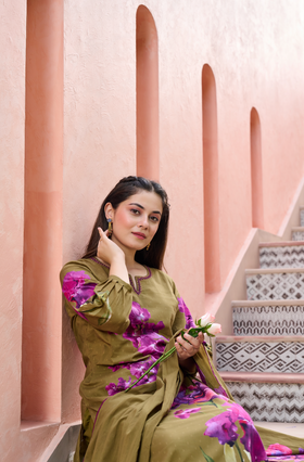 Petal Olive Suit Set