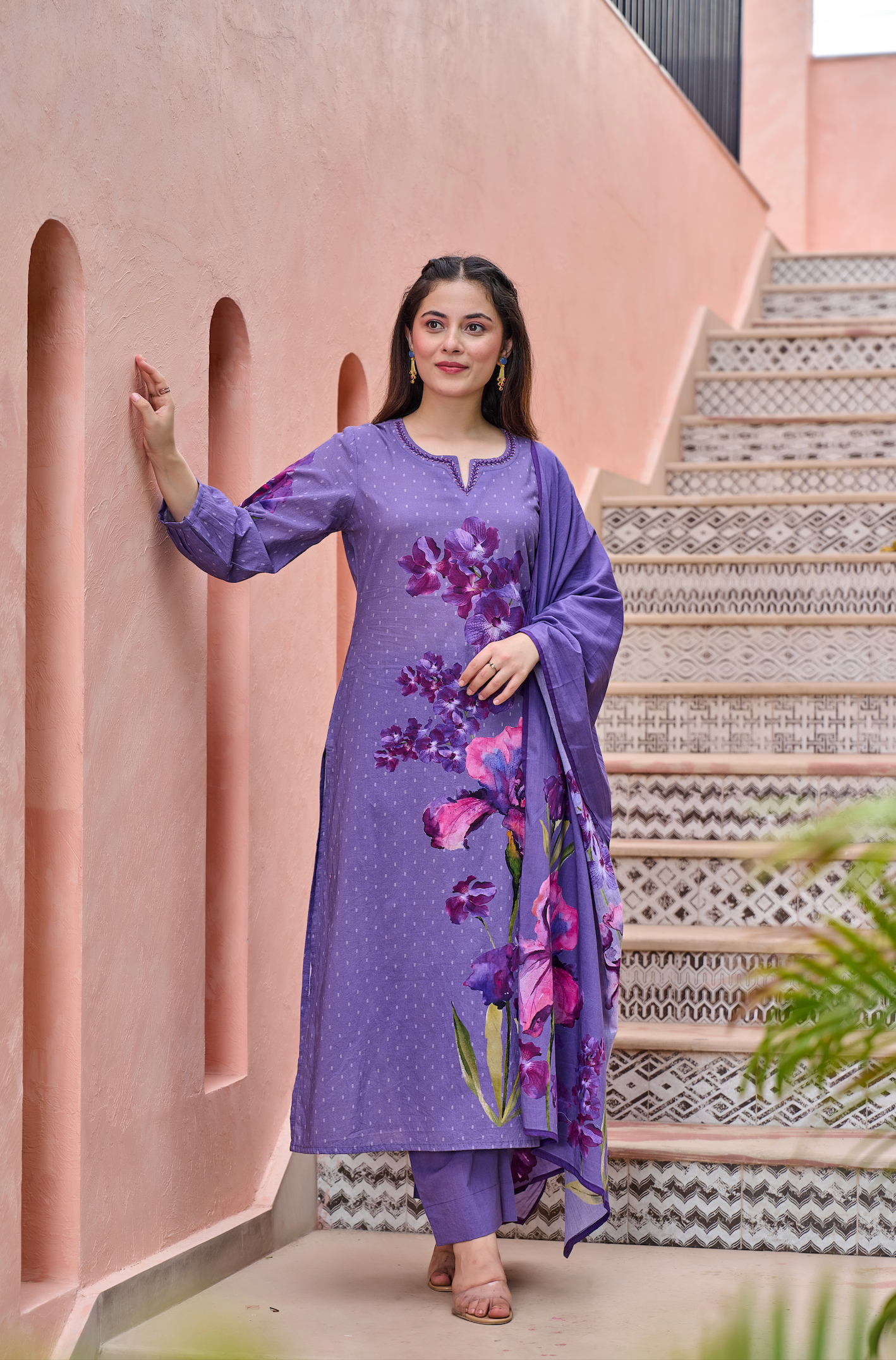Dusky Petal Suit Set