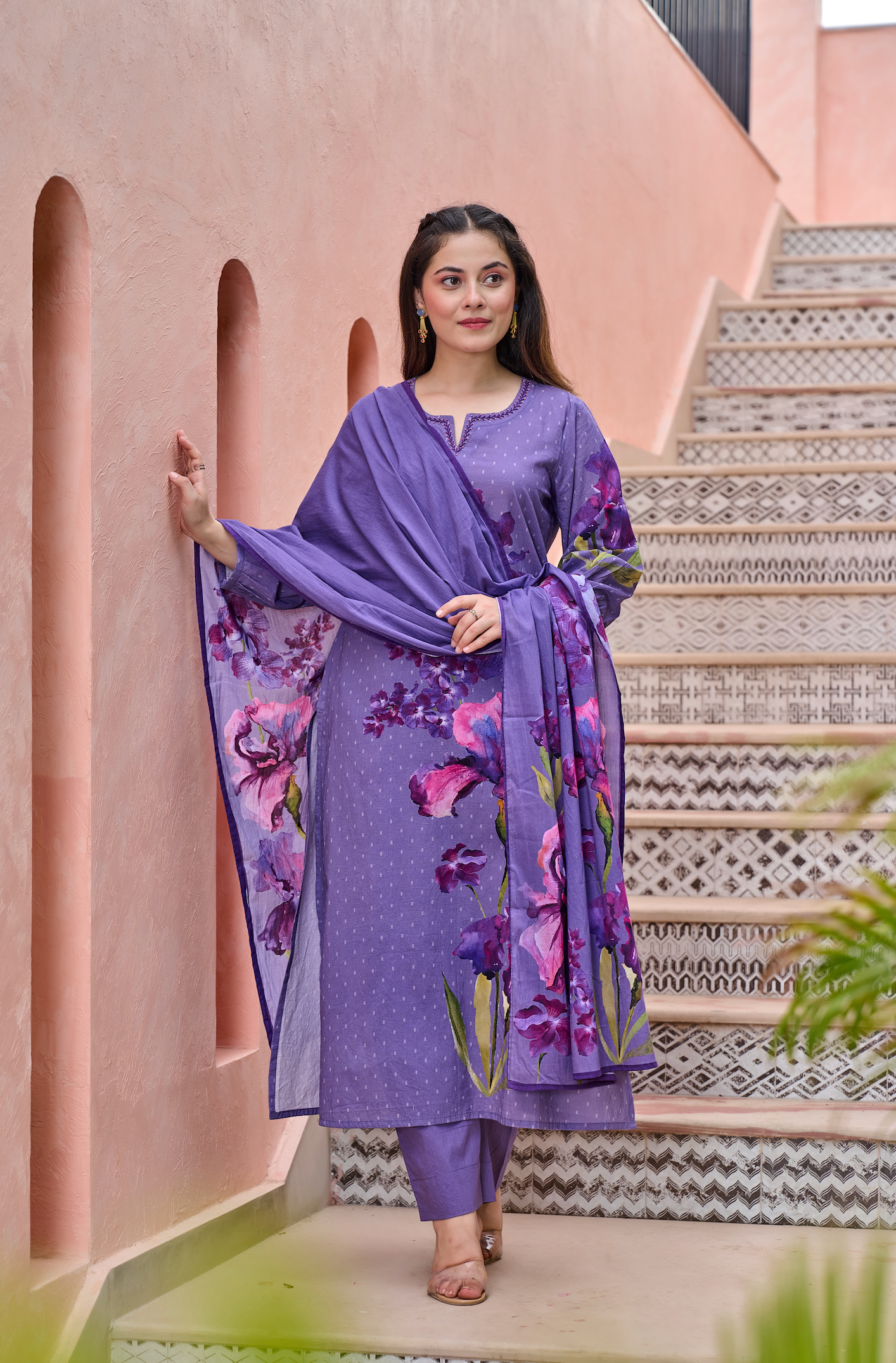 Dusky Petal Suit Set