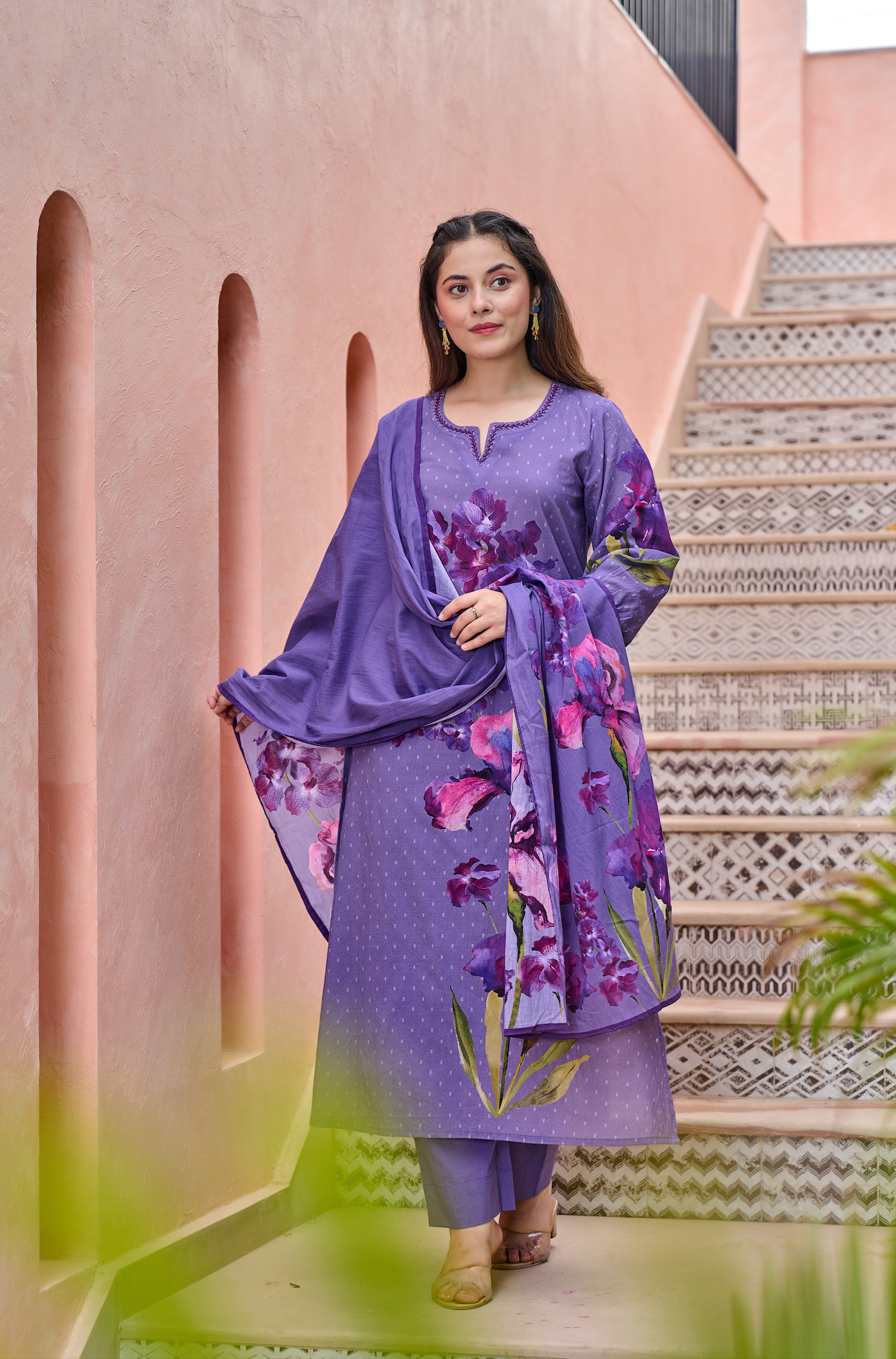 Dusky Petal Suit Set