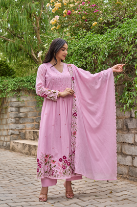 Rose Blossom Mul Cotton Suit Set