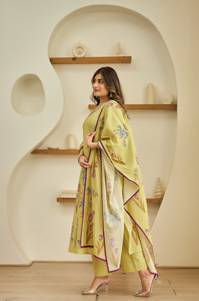 Moss Mist Cotton Suit Set