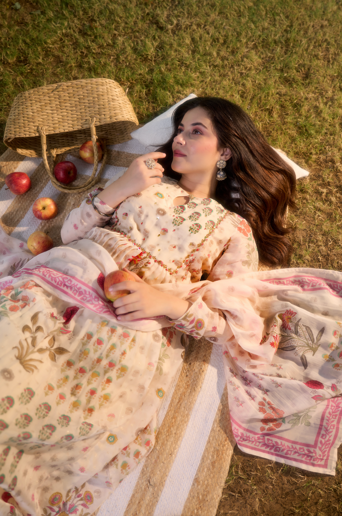 Ivory Meadow Flared Suit Set