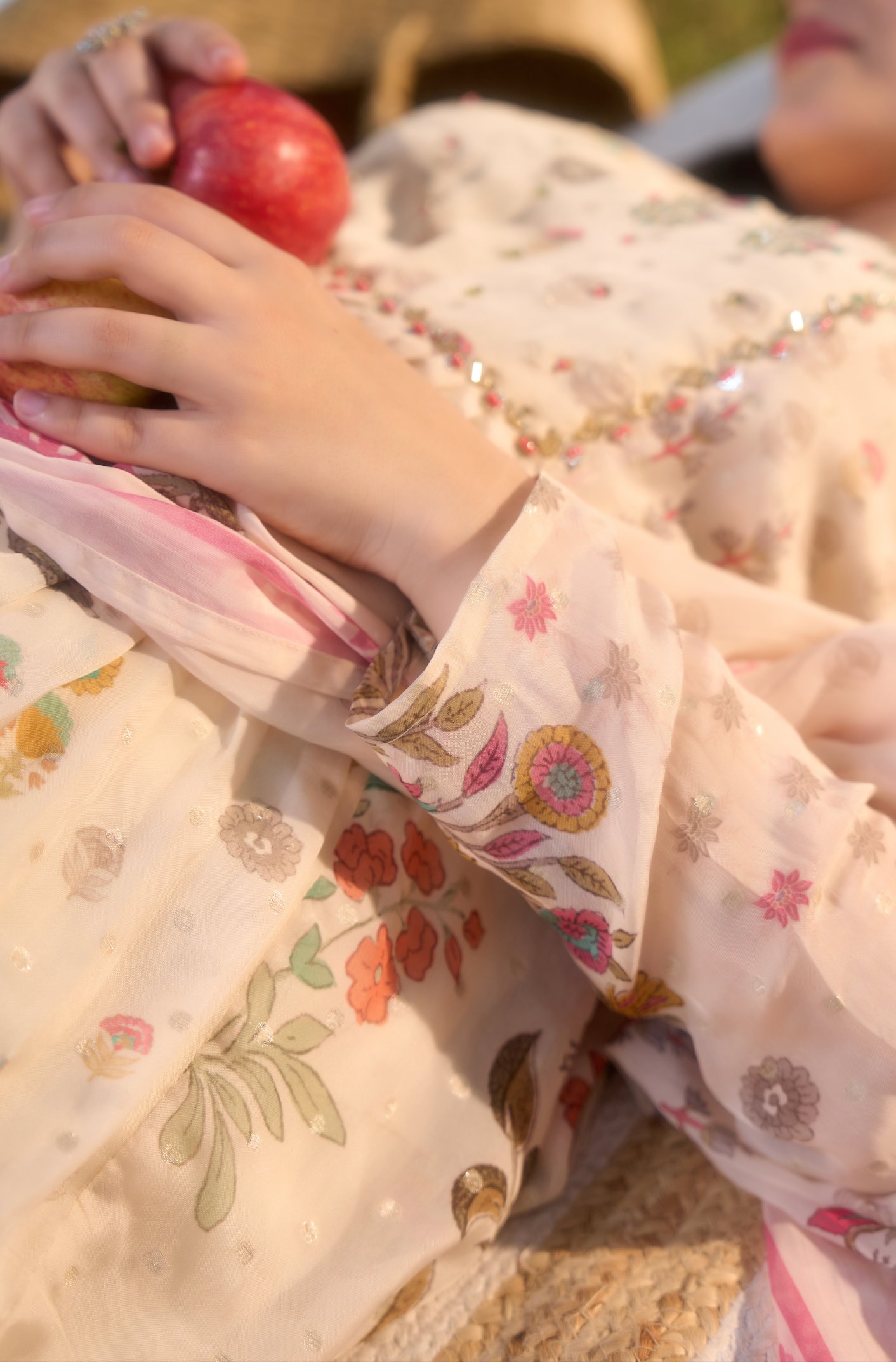 Ivory Meadow Flared Suit Set