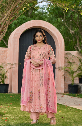 Blush Blossom Flared Suit Set