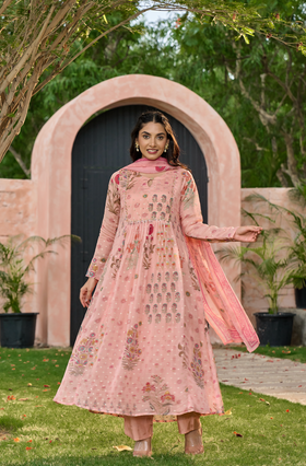 Blush Blossom Flared Suit Set