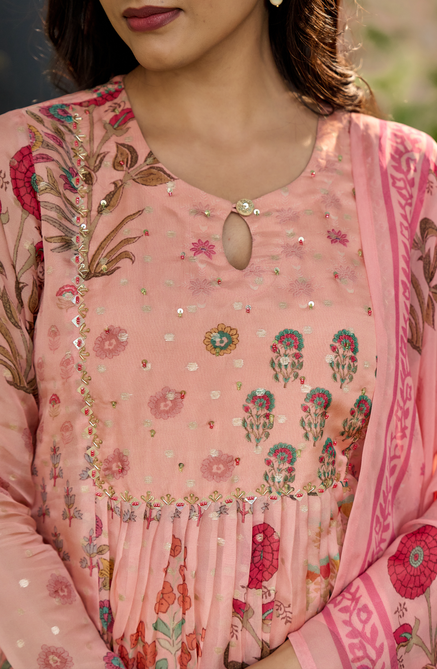 Blush Blossom Flared Suit Set