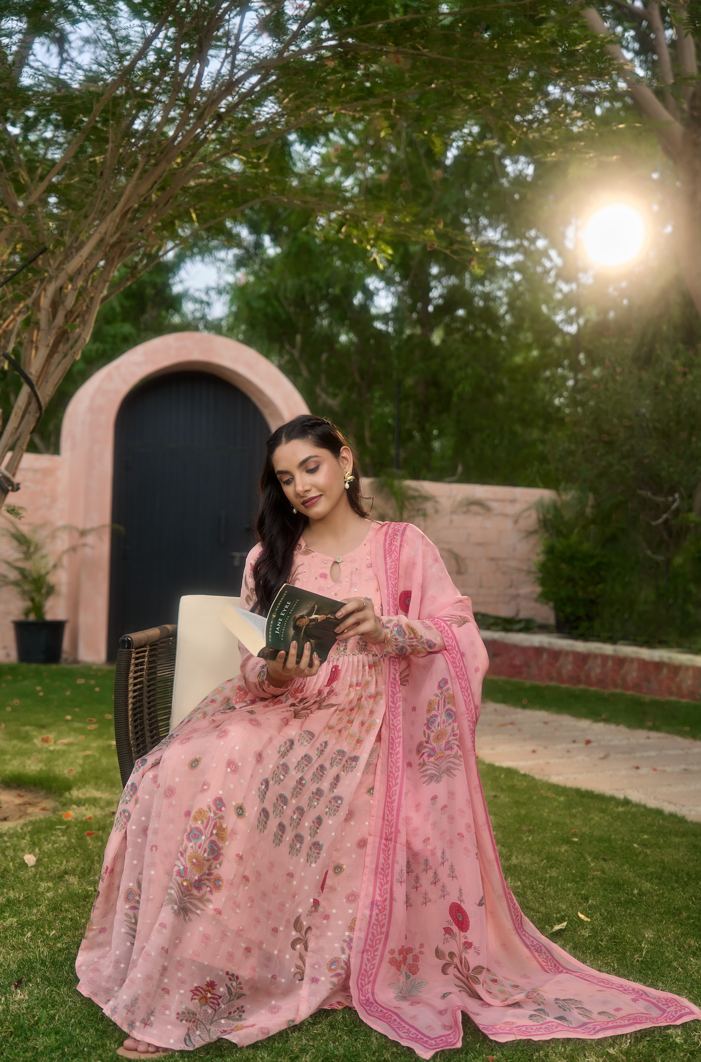 Blush Blossom Flared Suit Set
