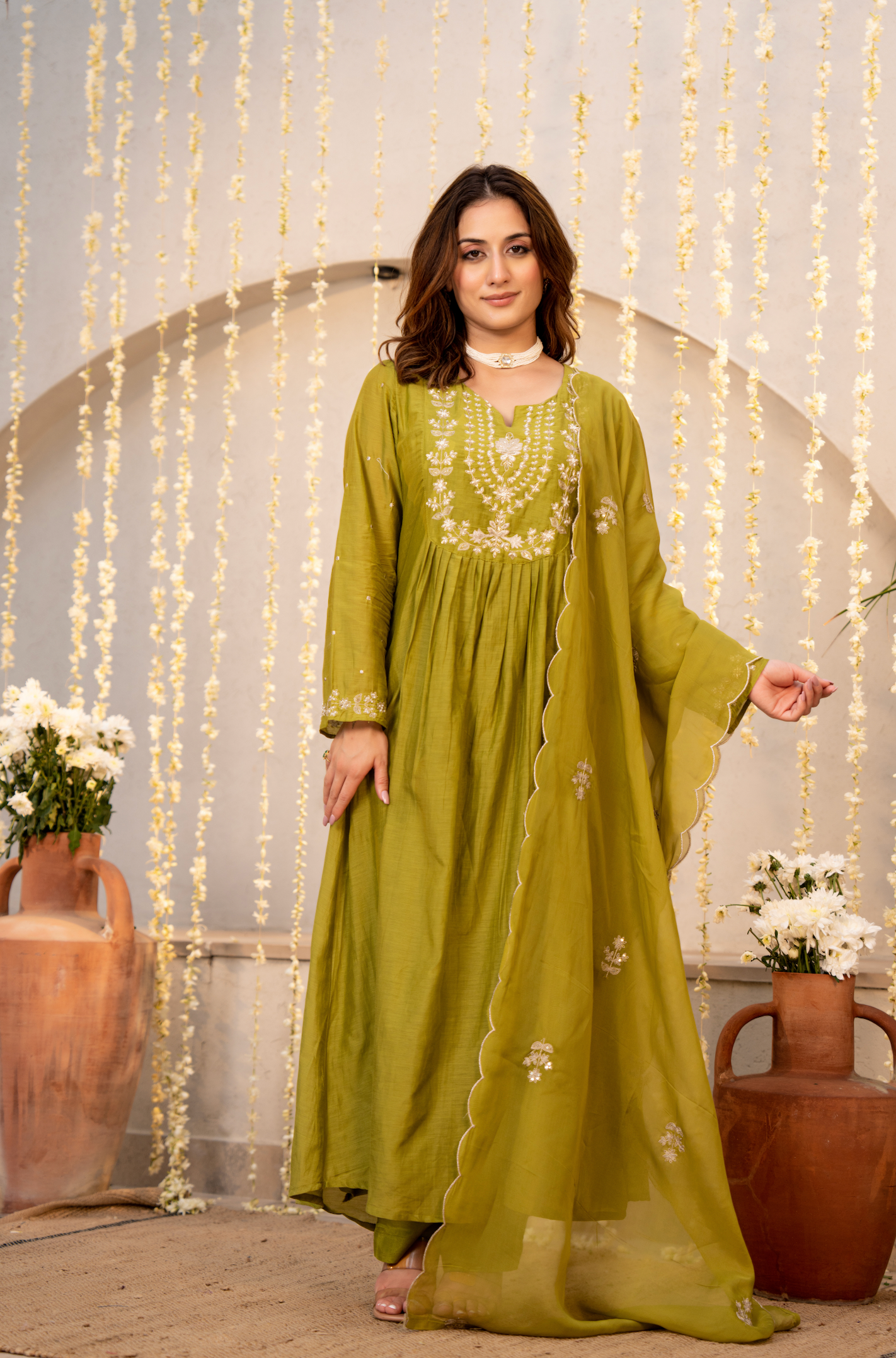 Olive Zest Elegance Suit Set