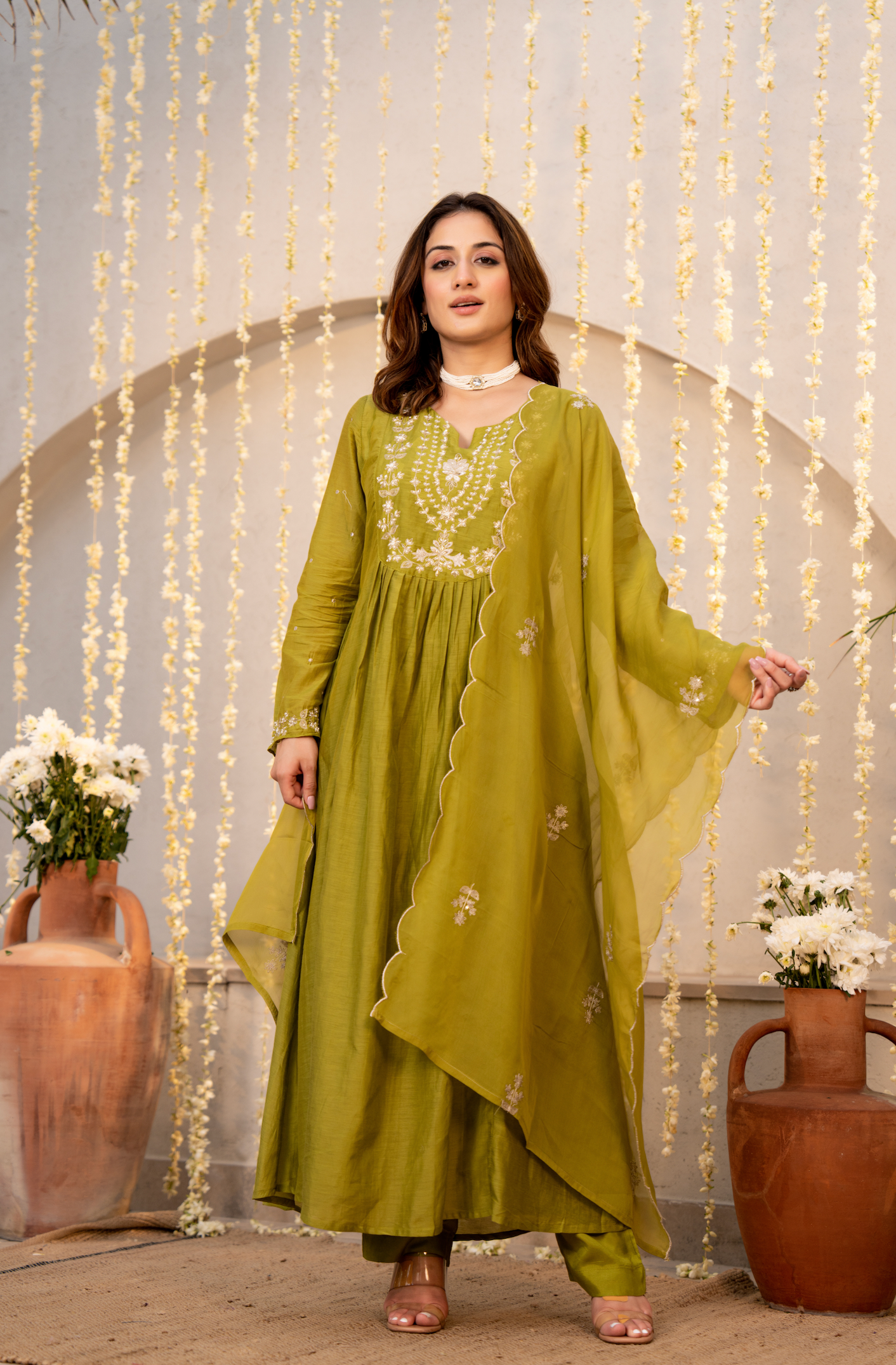 Olive Zest Elegance Suit Set