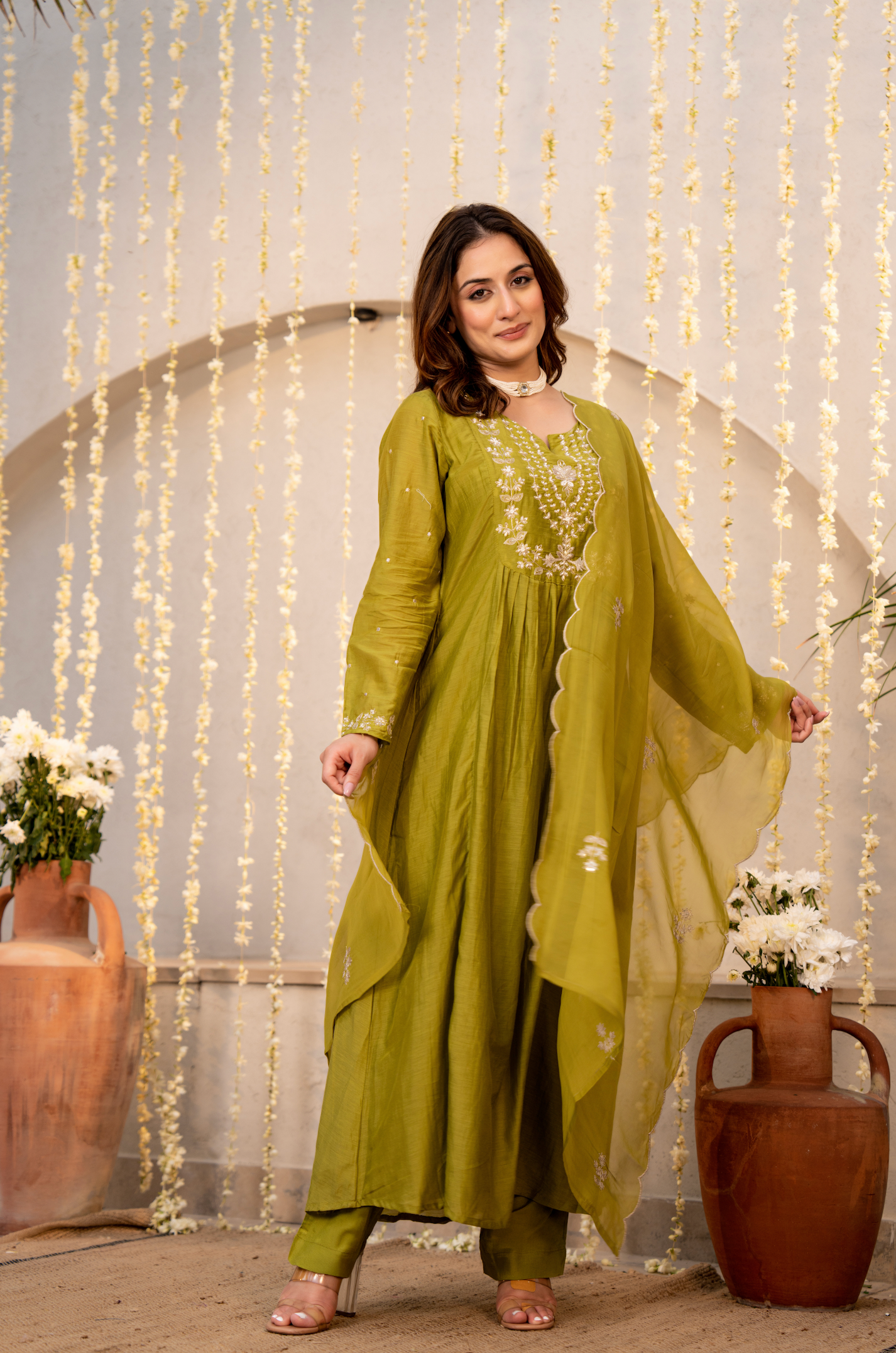 Olive Zest Elegance Suit Set