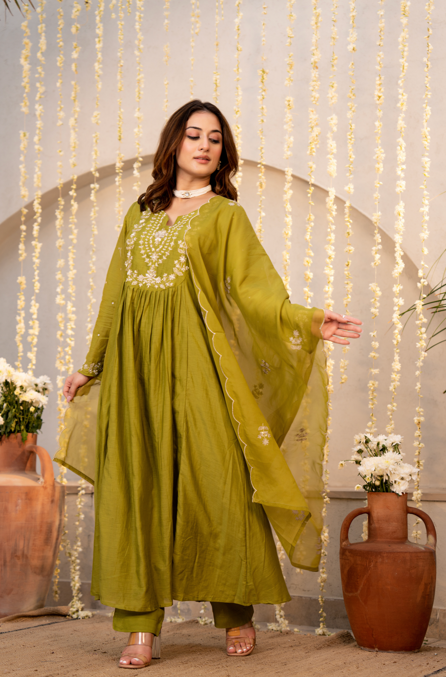 Olive Zest Elegance Suit Set