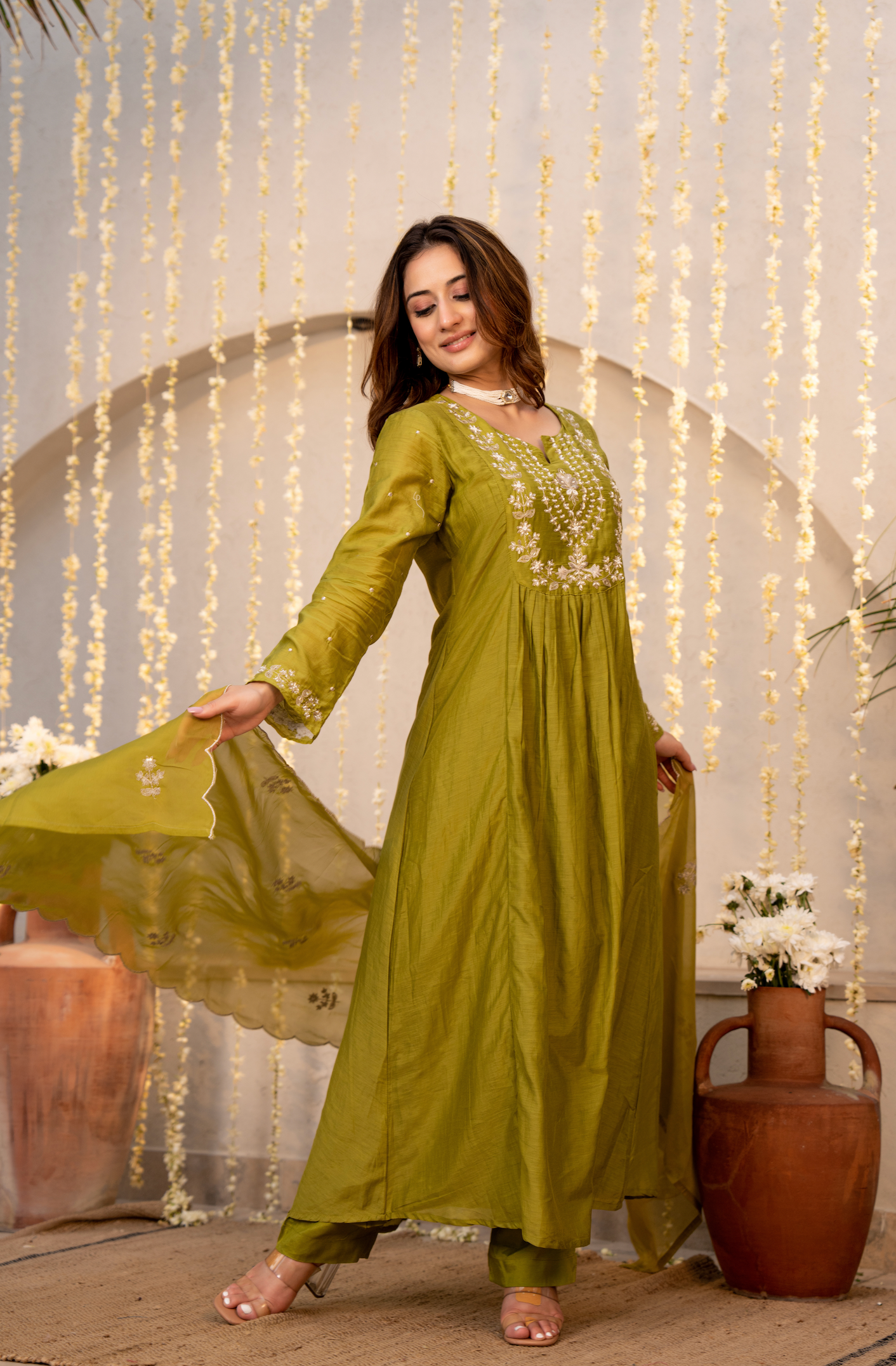 Olive Zest Elegance Suit Set
