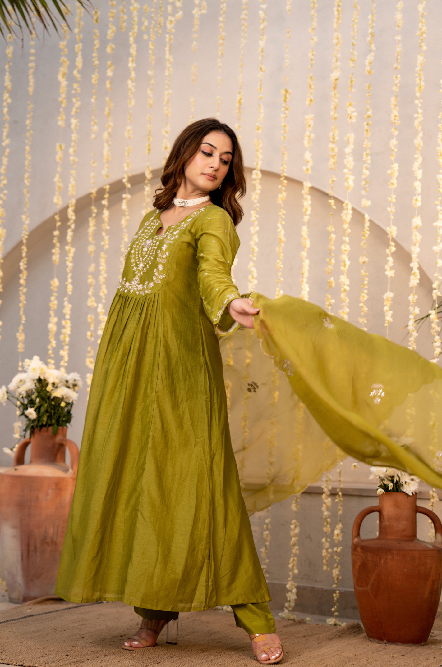 Olive Zest Elegance Suit Set