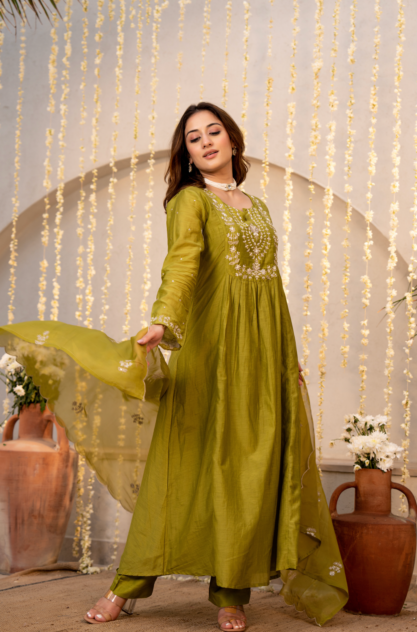 Olive Zest Elegance Suit Set