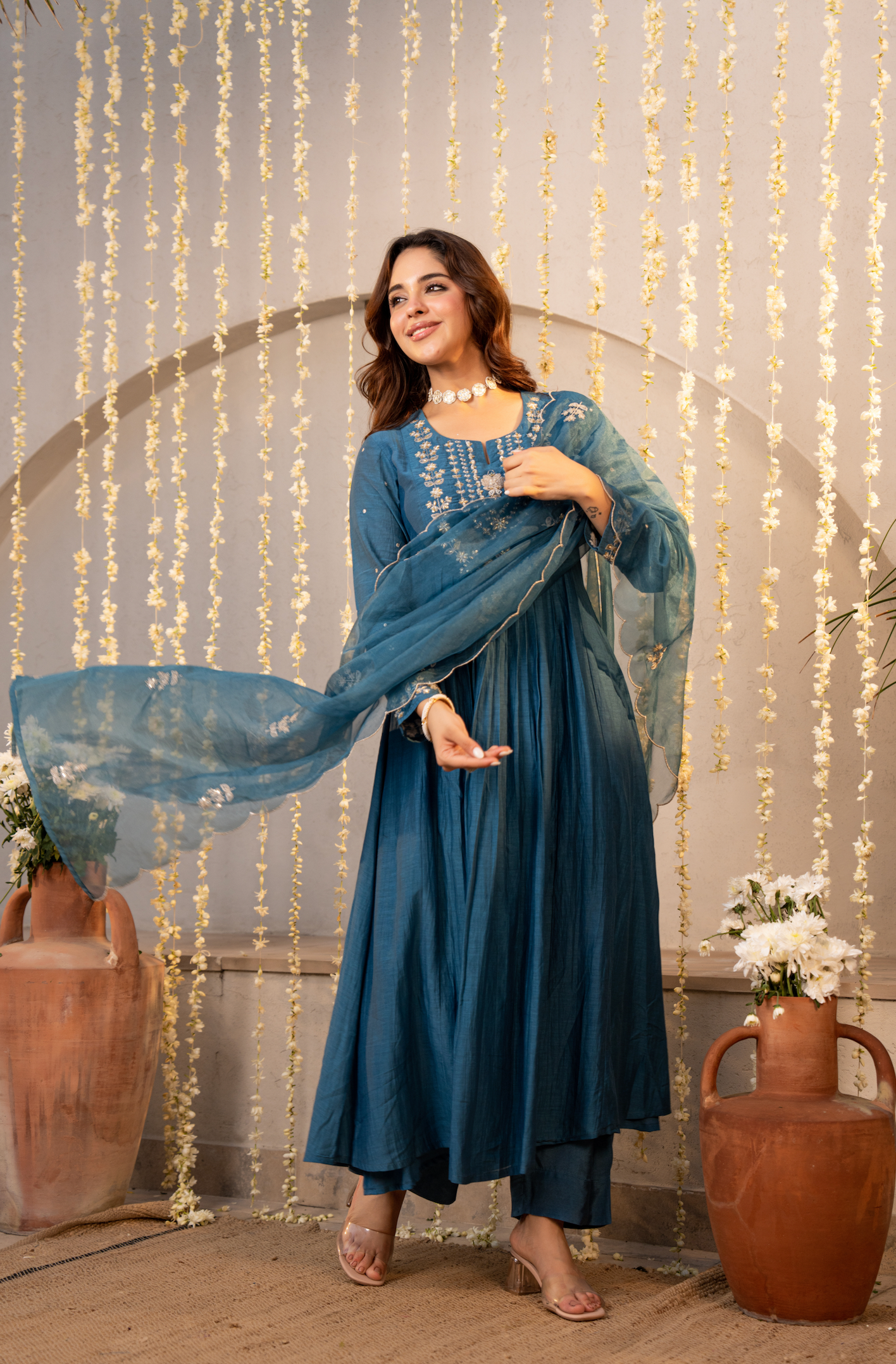 Ocean Teal Elegance Suit Set