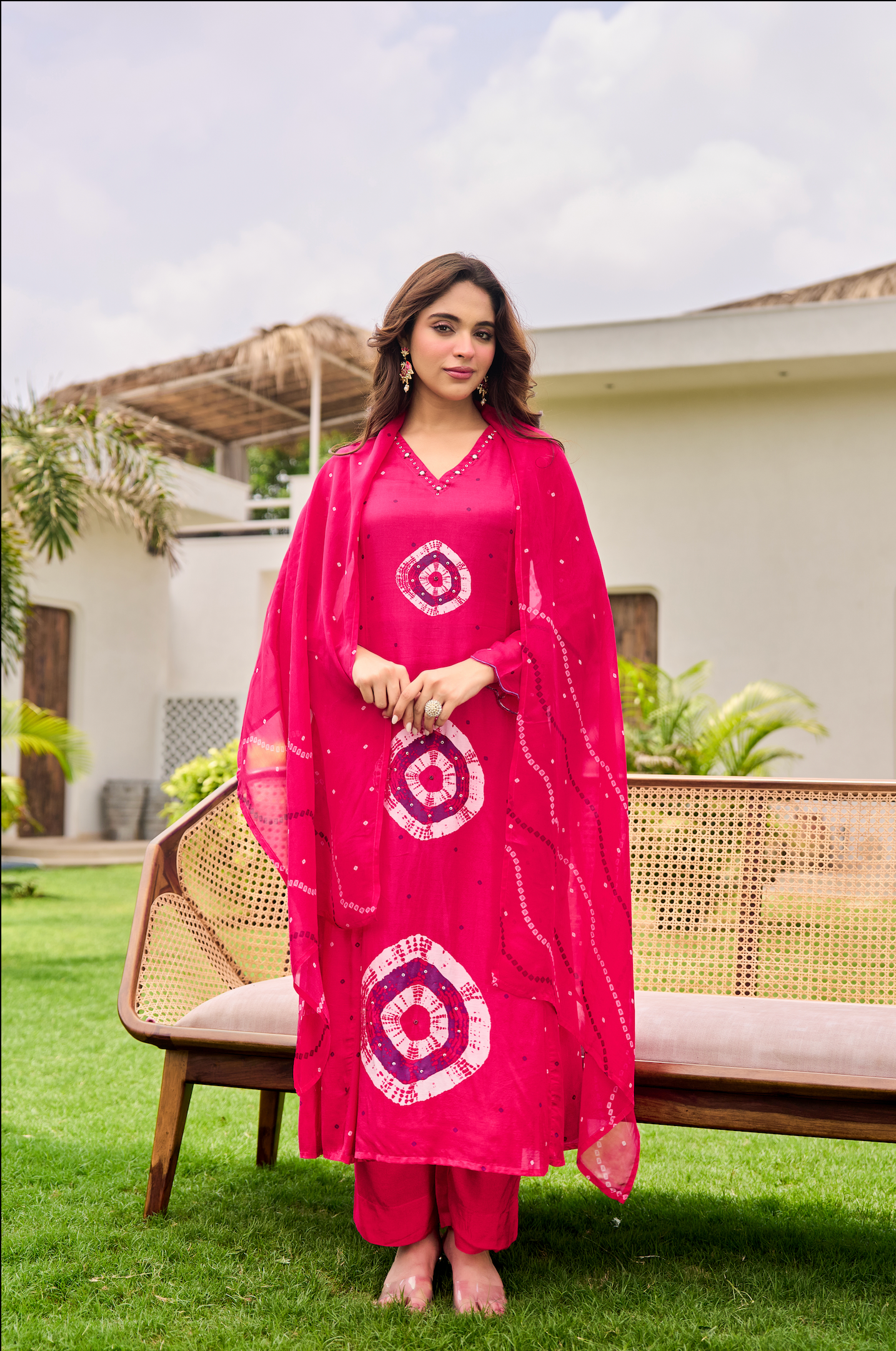 Rani Pink Muslin Suit Set
