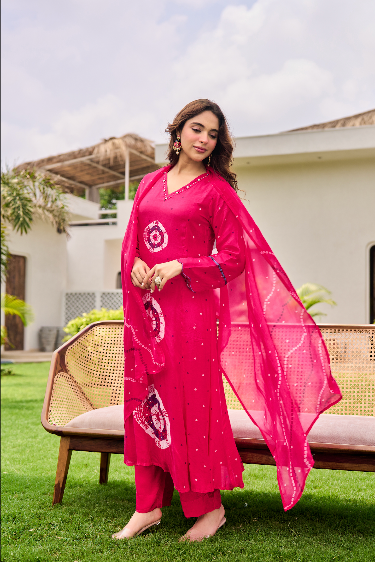 Rani Pink Muslin Suit Set