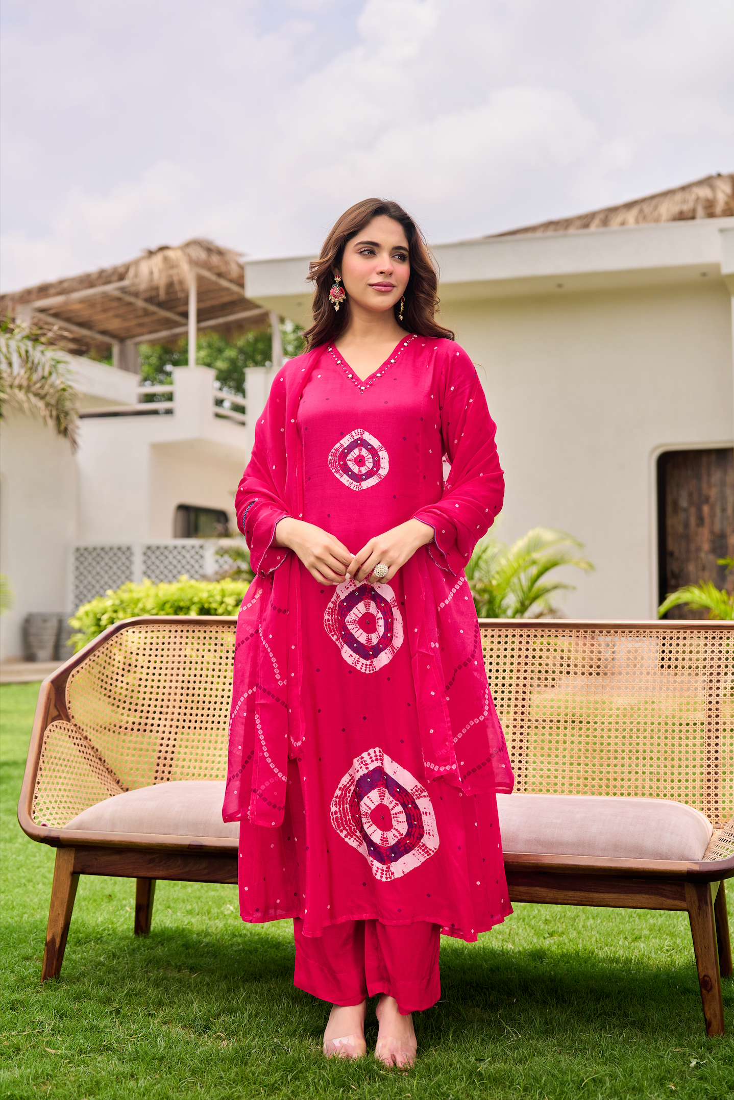 Rani Pink Muslin Suit Set