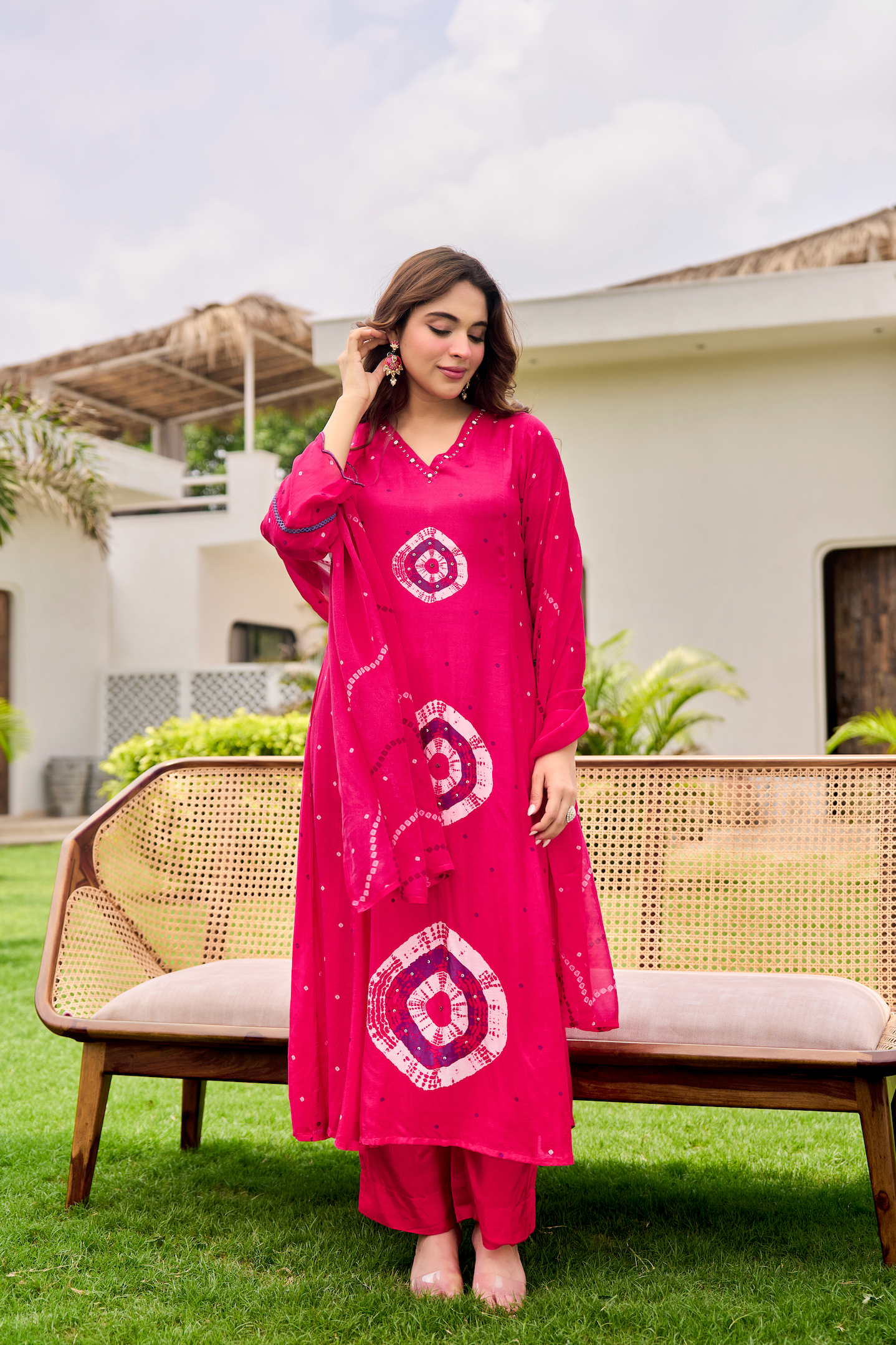 Rani Pink Muslin Suit Set