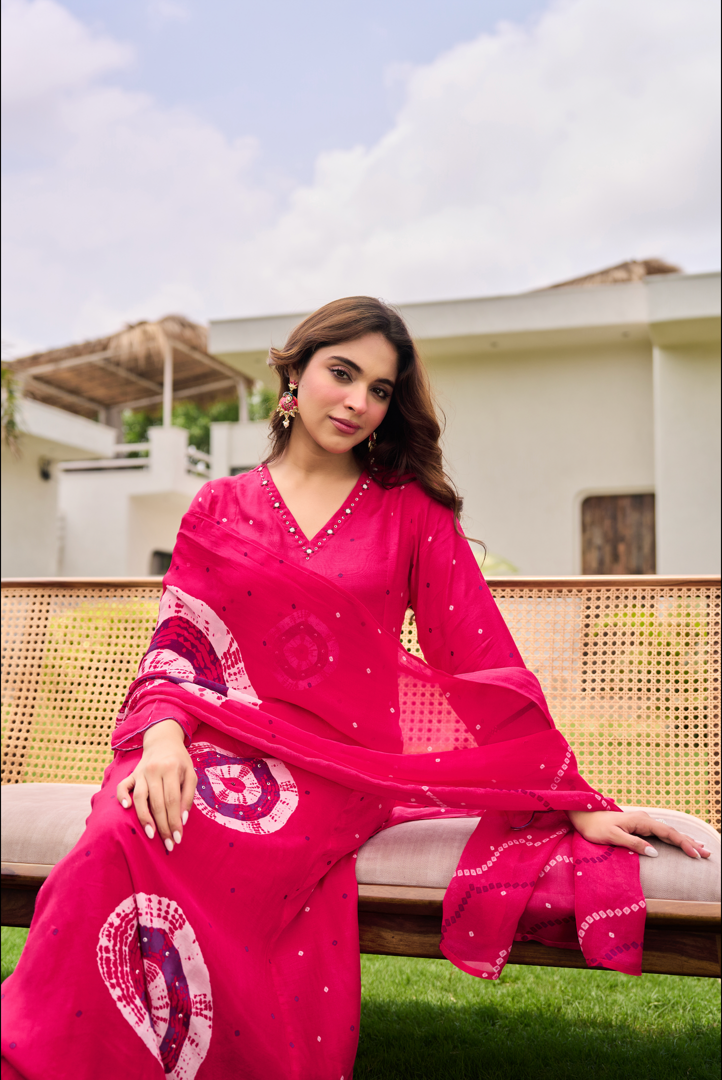 Rani Pink Muslin Suit Set