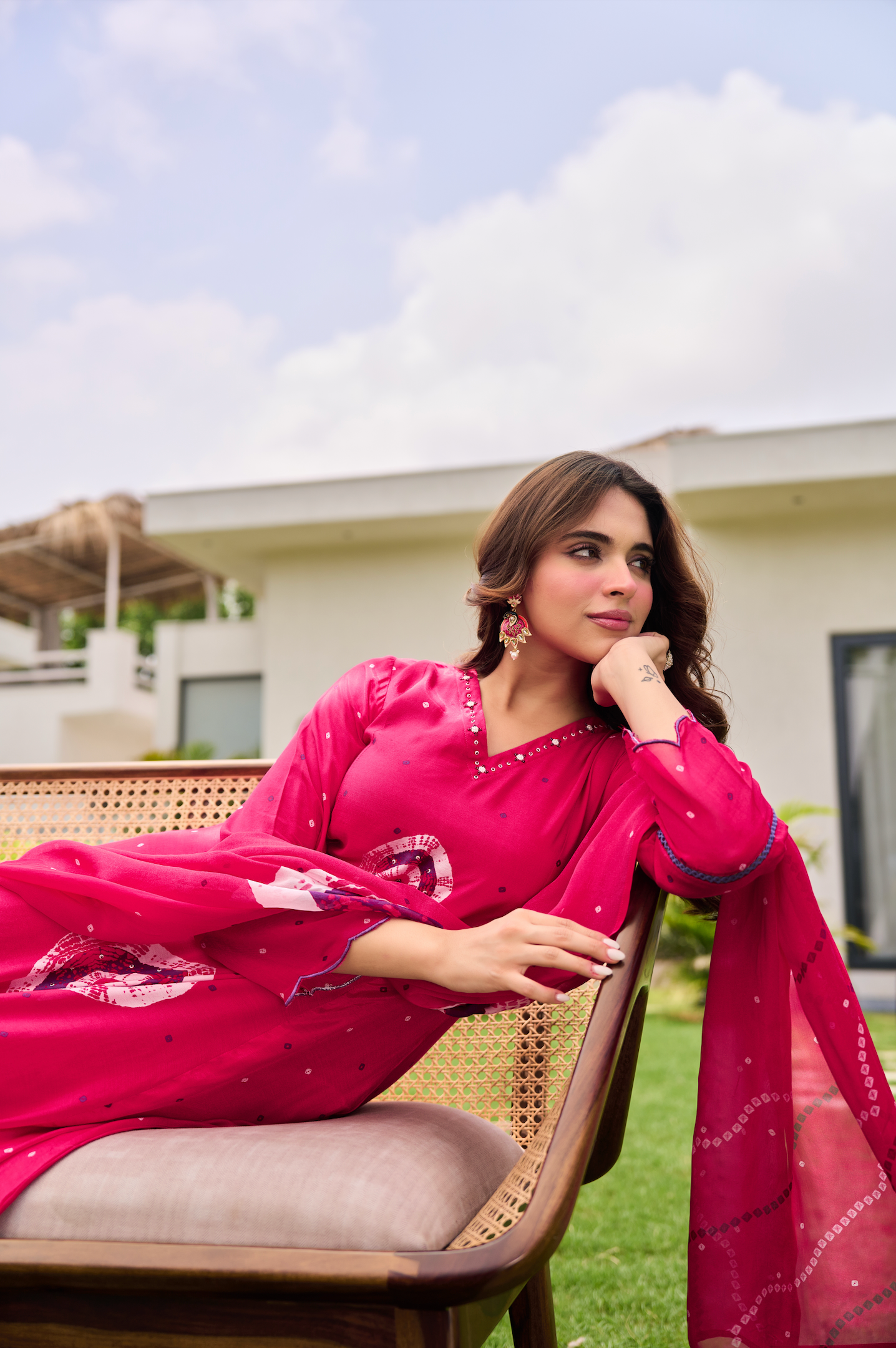 Rani Pink Muslin Suit Set