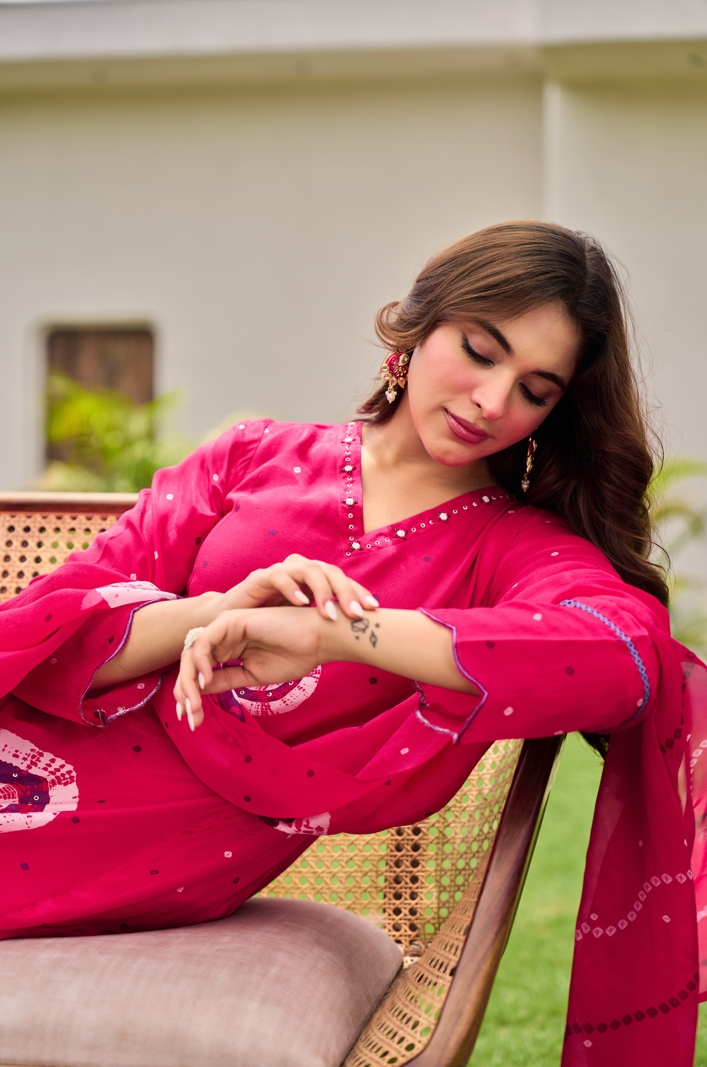 Rani Pink Muslin Suit Set