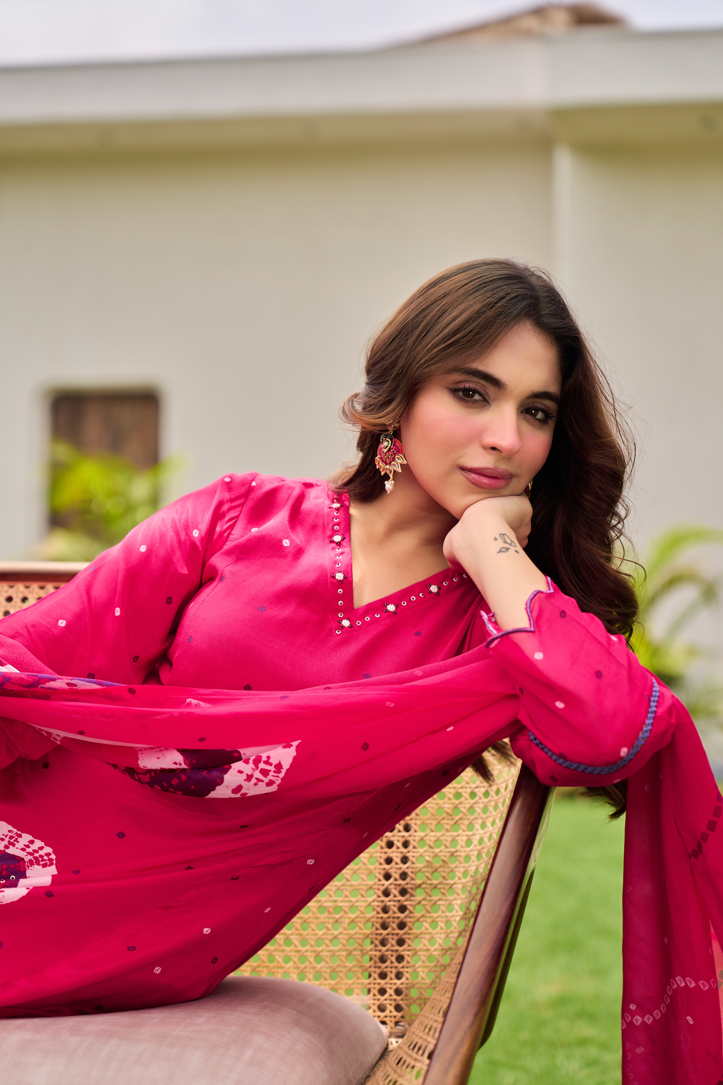 Rani Pink Muslin Suit Set