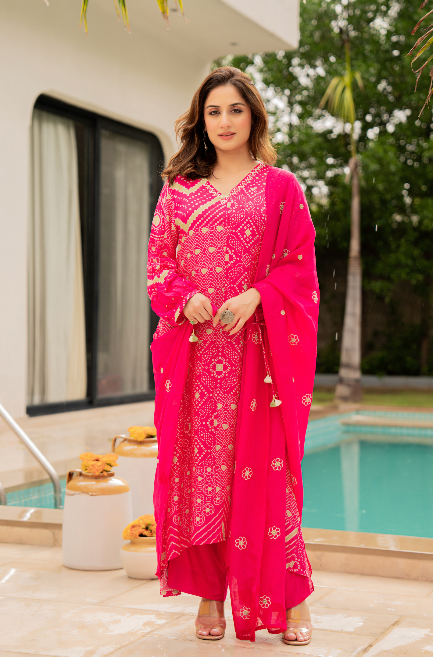 Rose Sage Muslin Suit Set