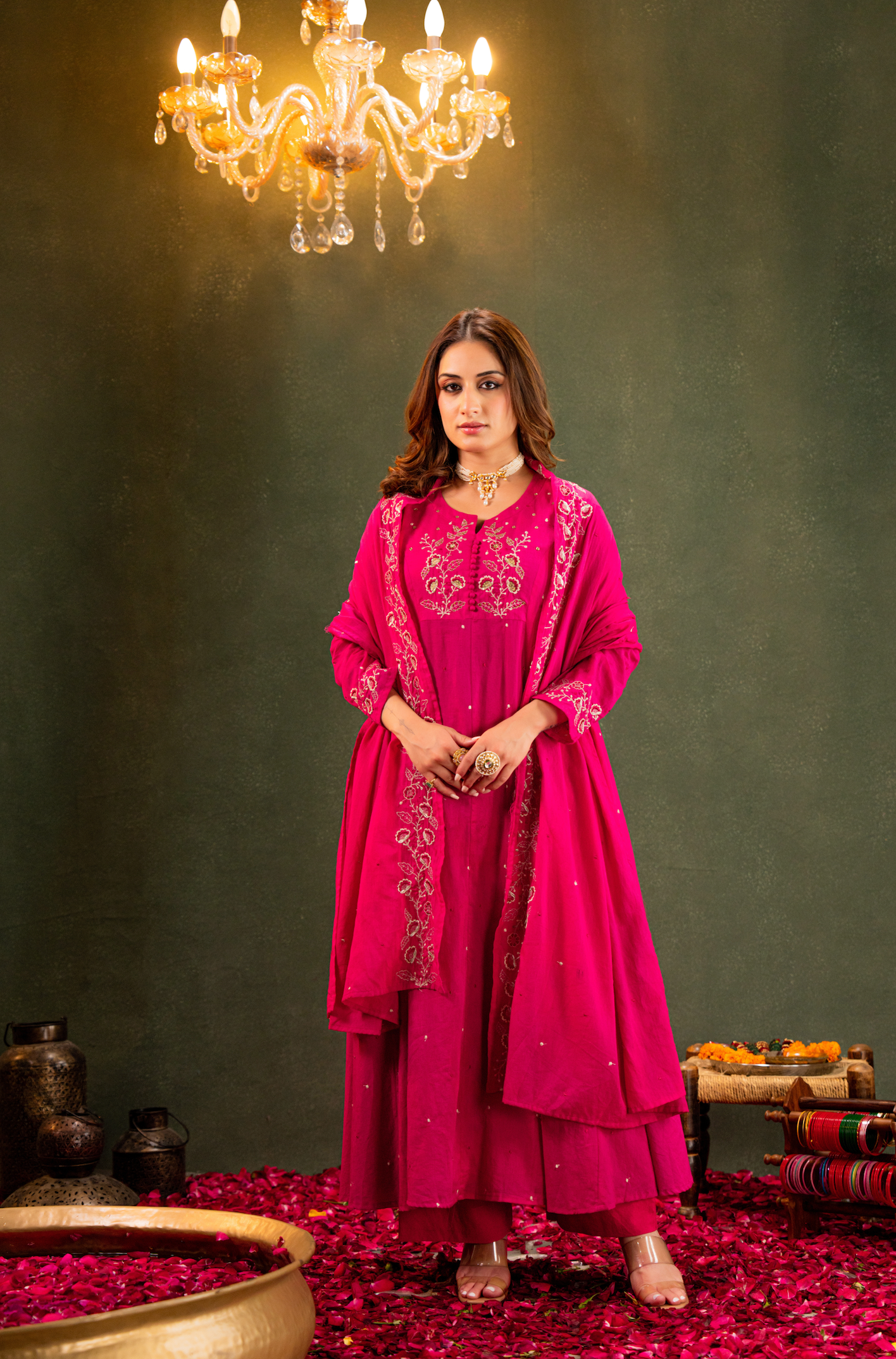 Rosé Whisper Anarkali Suit Set