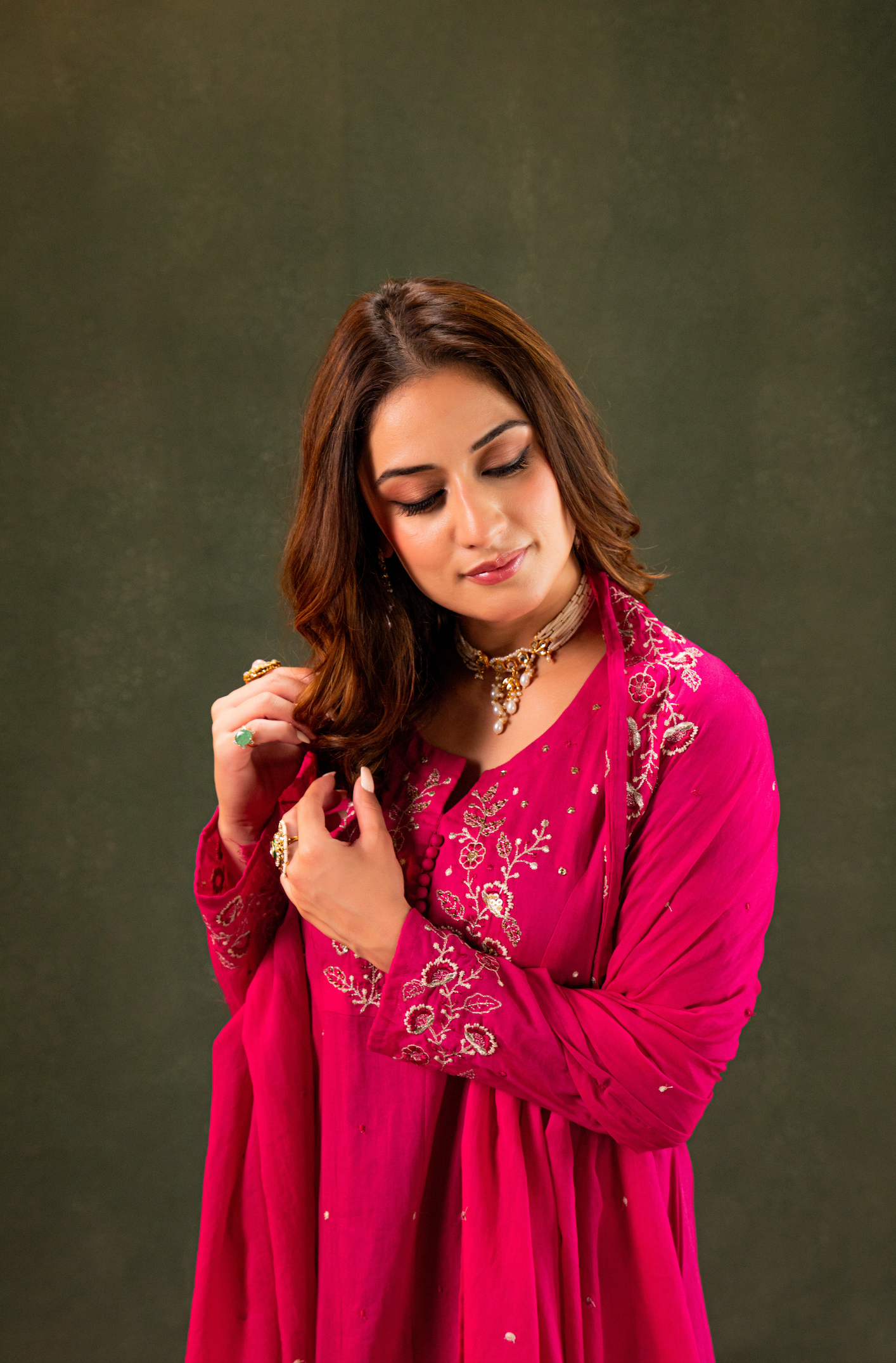 Rosé Whisper Anarkali Suit Set