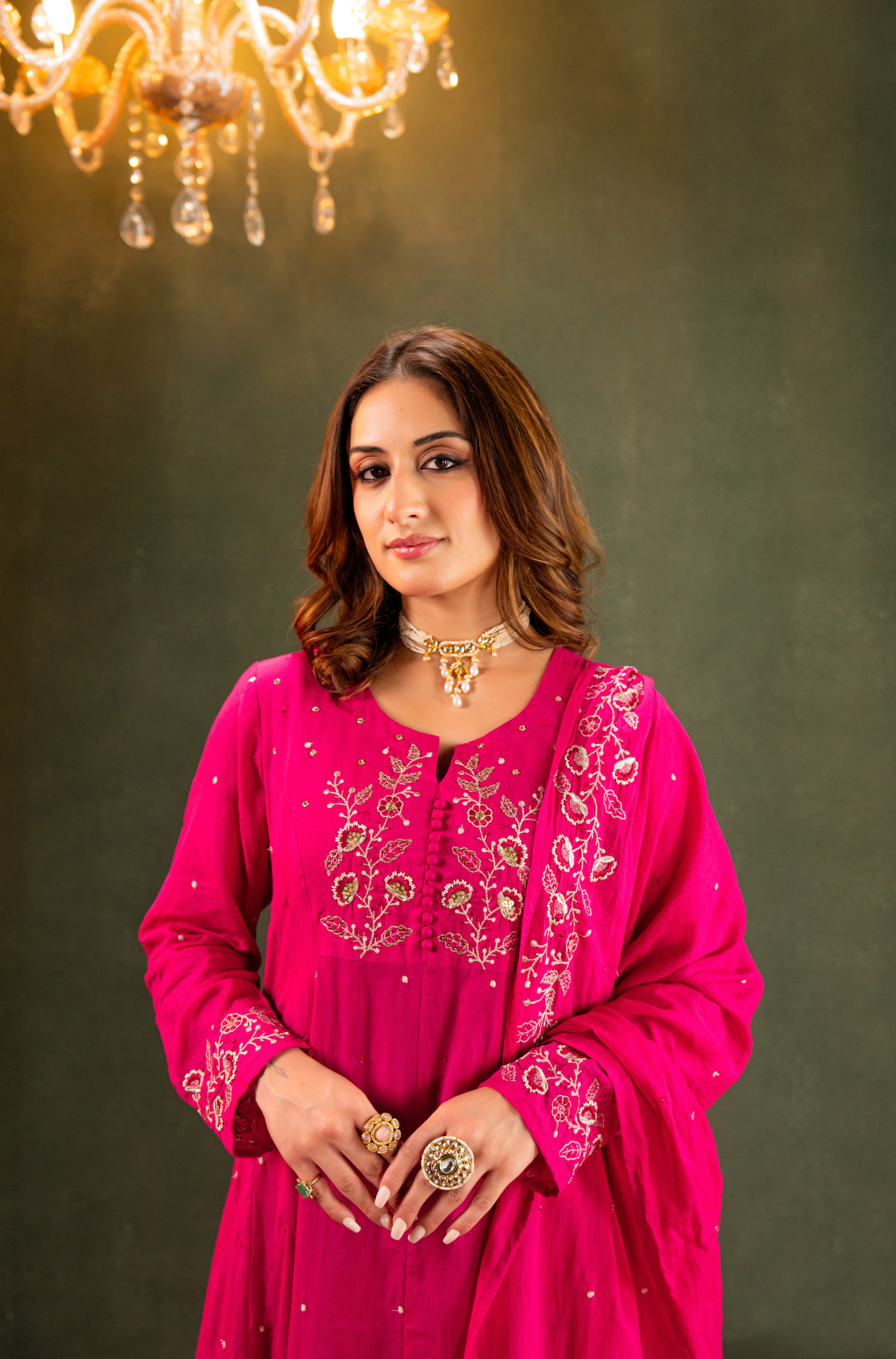 Rosé Whisper Anarkali Suit Set