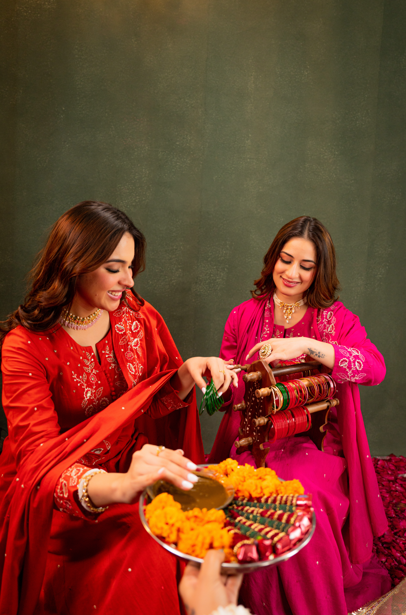 Rust Aura Anarkali Suit Set